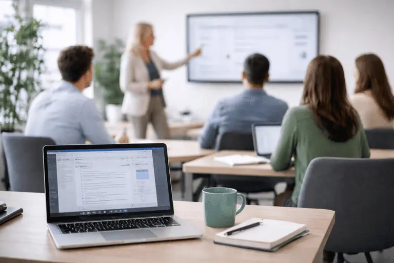 Formation Microsoft 365 et Copilot pour entreprises – session de formation en salle